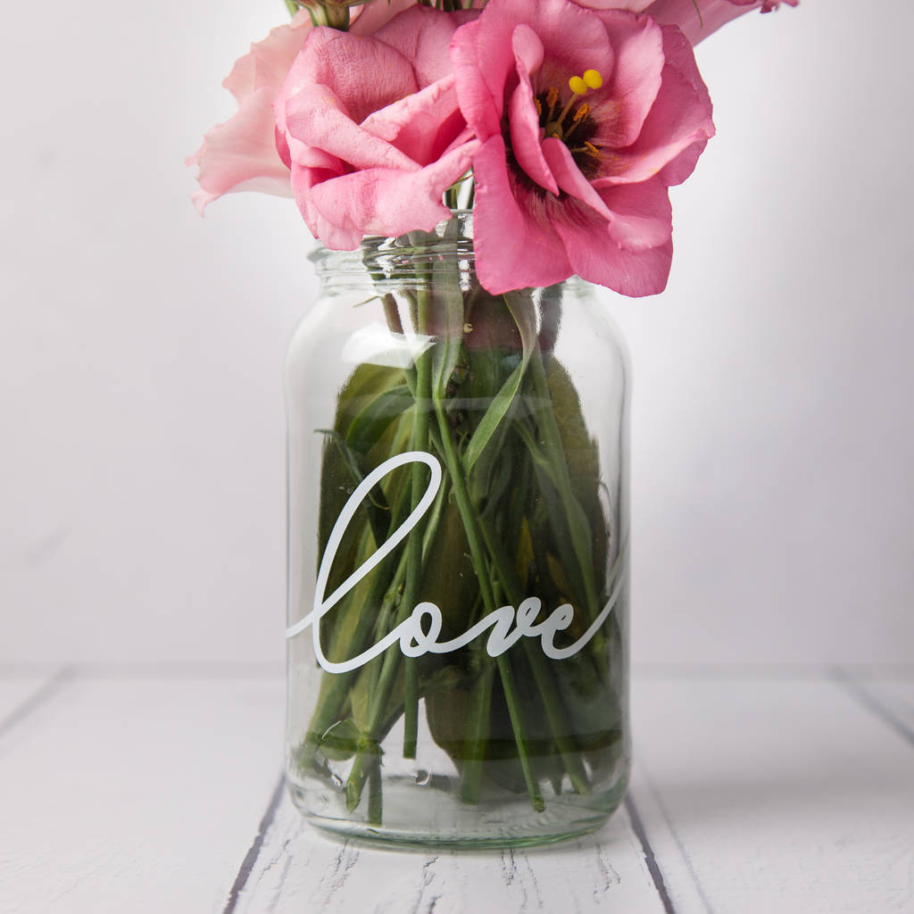 Love Personalised Vase Jar By Jodie Gaul