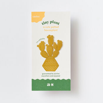 Cactus Tiny Plant Brass Ornament, 3 of 3