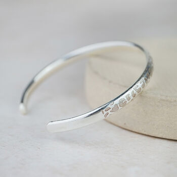 Sterling Silver Light Leopard Print Cuff, 4 of 4