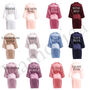 Personalised Bridesmaid Bride Feather Robe,Wedding Party Robe Bridal Pyjamas, thumbnail 6 of 6