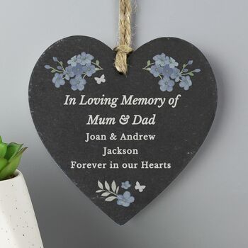 Personalised Memorial Slate Heart, 3 of 3