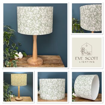 Oxford Green Botanical Leaves Drum Lampshades, 9 of 9