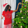 Merry Christmas Retro Festive Scene Christmas T Shirt, thumbnail 5 of 9