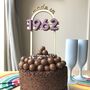 Personalised Wooden 60th Birthday Cake Topper, thumbnail 1 of 5