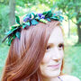 'Juno' Winter Wedding Headband Bridal Flower Crown, thumbnail 5 of 9