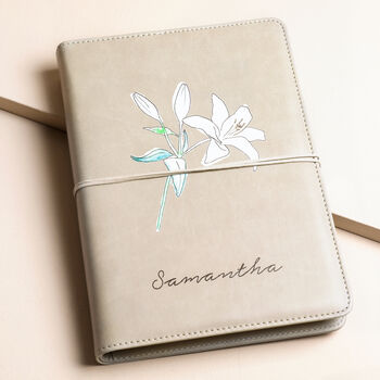 Personalised Birth Flower Refillable Notebook, 3 of 8