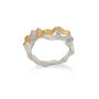 Asymmetric Silver And Gold Keum Boo Shard Ring, thumbnail 2 of 3