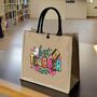 Printed Best Teacher Ever Canvas Tote Bag Teachers Gift, thumbnail 6 of 6