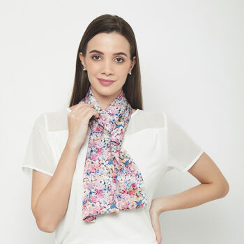 Tiny Blooms Long Double Sided Silk Scarf, 11 of 12