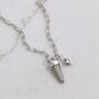 The En Pointe Duo Pyrite Necklace, Silver, thumbnail 3 of 8