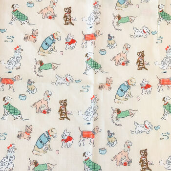 Dog Print Cotton Blend Square Scarf, 3 of 4