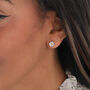 Sterling Silver Enamel Daisy Earrings For Mother's Day, thumbnail 2 of 7