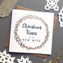 'Christmas Kisses To My New Wife / Husband' Foiled Card, thumbnail 2 of 5