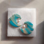 Tidal | Pearl And Polymer Clay Statement Earrings, thumbnail 3 of 7