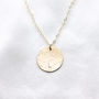 Personalised Hammered Gold Fill Disc Necklace, thumbnail 3 of 7