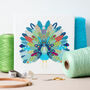 Mandala Peacock Cross Stitch Kit, thumbnail 1 of 5