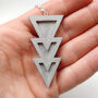 Geometric Triangular Pendant Necklace, thumbnail 4 of 5