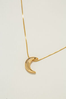 18ct Gold Plated Moon Pendant Necklace Set, 2 of 7