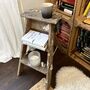 Vintage Tall Wooden Step Stool Ladder, thumbnail 7 of 10