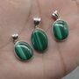 Malachite Pendant: Sterling Silver, thumbnail 6 of 8
