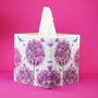 Wooden Tissue Box Cover Pink Allium, thumbnail 1 of 4
