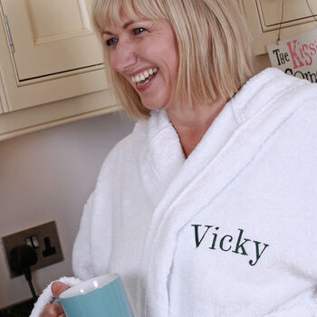 Personalised Luxury Terry Cotton Hooded Bathrobe, 3 of 12