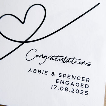 Personalised Sweeping Heart Engagement Card, 4 of 8