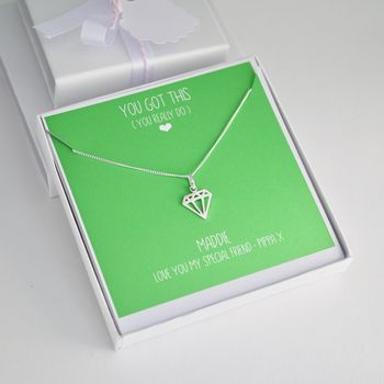 Sterling Silver Be Strong Necklace Gift, 6 of 12