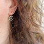 Emerald Circle Earrings, thumbnail 2 of 6