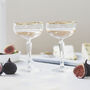 Personalised Gold Banded Champagne Coupe Set, thumbnail 4 of 6