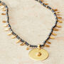Labradorite Beaded Gold Plated Silver Pendant Necklace, thumbnail 4 of 7