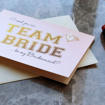 Team Bride Bridesmaid Card, 2 of 2
