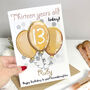 Personalised Gold Balloons Age Birthday Card, thumbnail 6 of 12