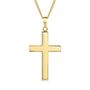 Personalised Men's Large Plain Cross Pendant With Curb Chain, thumbnail 1 of 6