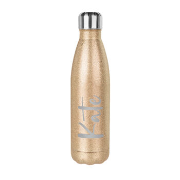 Personalised Glitter Insulated Water Bottle, 8 of 12