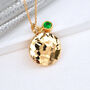 Personalised Gold Hammered Birthstone Locket, thumbnail 5 of 10