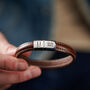 Personalised Anniversary Leather Men's Bracelet, thumbnail 5 of 6