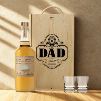 Best Dad Tequila Gift Set With Custom Lid, 4 of 10