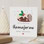Funny Romantic Yule Log Christmas Card For Partner, thumbnail 1 of 7