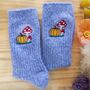Cosy Pumpkin Personalised Cashmere Wool Bed Sock Gift, thumbnail 1 of 4