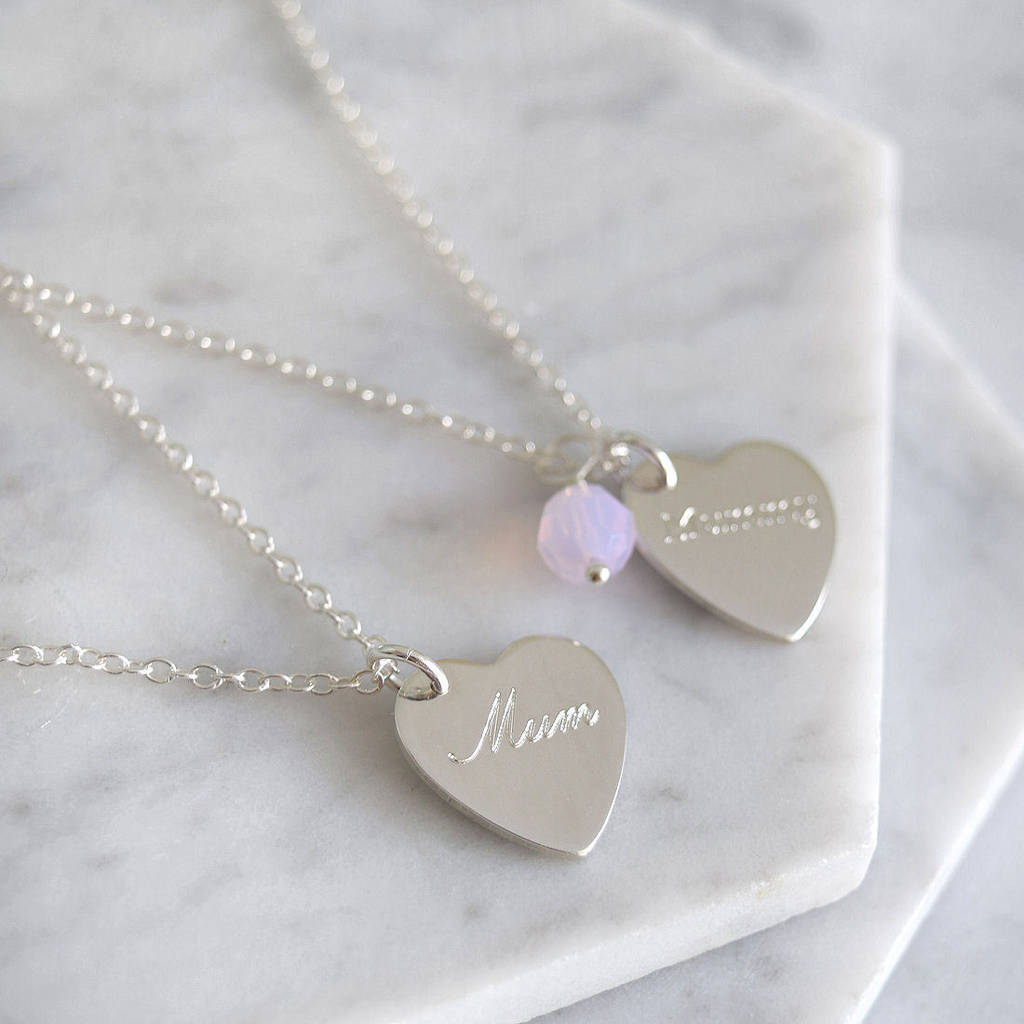 Mum Heart Necklace By Ruby Moon
