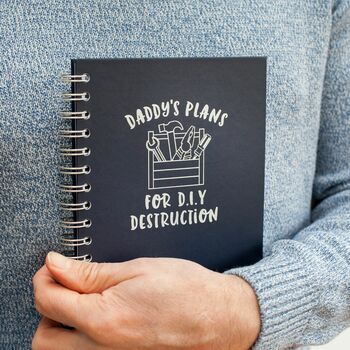 Personalised Dad's D.I.Y Destruction Foil Notebook, 2 of 8