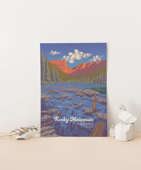 Rocky Mountain National Park Travel Poster Art Print, 2 of 8