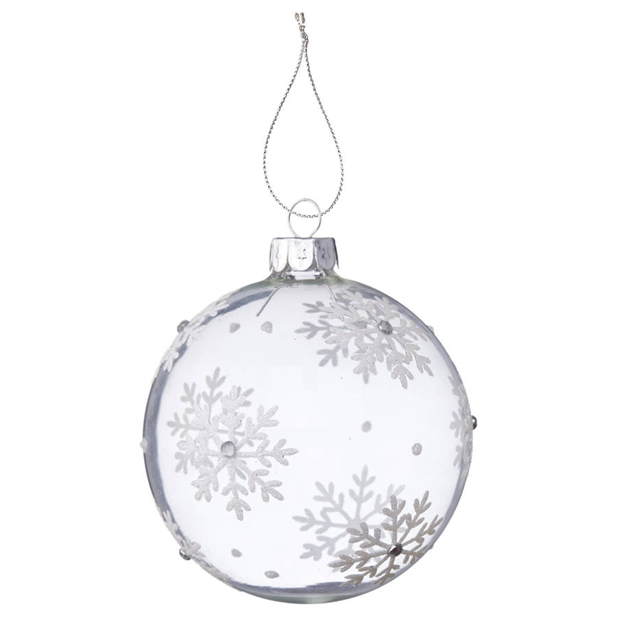 Iridescent Glitter Snowflake Bauble By The Christmas Home ...