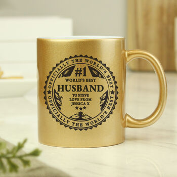 Personalised Officially The Worlds Best Gold Mug, 6 of 8