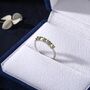 Sterling Silver Natural Peridot Half Infinity Ring, thumbnail 3 of 12
