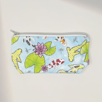 Cotton Japanese Garden Makeup And Cosmetic Bag, 3 of 6