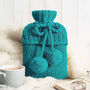 Hot Water Bottle Cover Knitting Kit Duck Egg, thumbnail 1 of 5