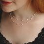 Sterling Silver Dew Drop Pearl Necklace, thumbnail 5 of 6