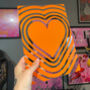 Retro Hearts Clear Acrylic Vinyl Plaque Decor, thumbnail 2 of 10